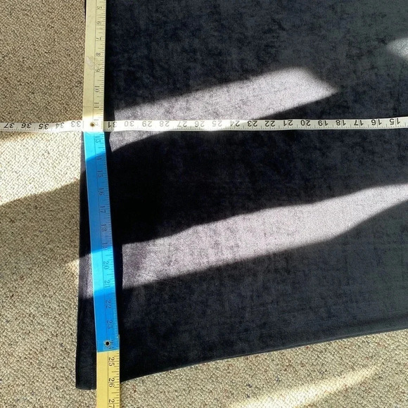 Laura Scott Black Velvet Velour Maxi Skirt Elastic Waist Stretch Comfy Women M - Picture 3 of 7